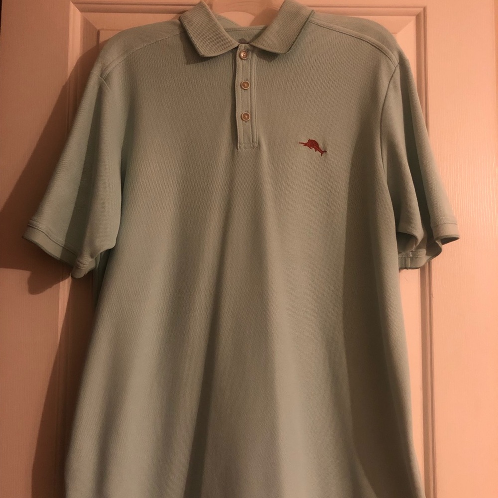 Tommy Bahama Supima Cotten Men’s Polo. Medium. Mint green